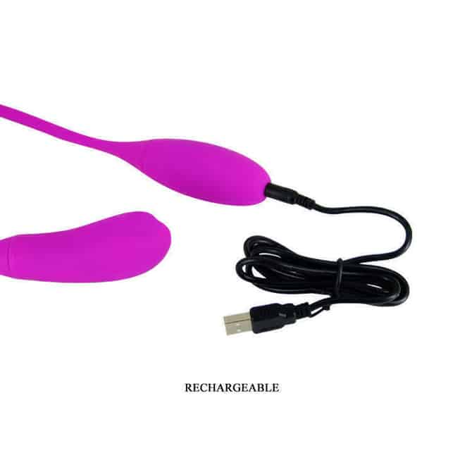 Vibro kích thích kép Pretty Love Snaky Vibe hồng gợi cảm