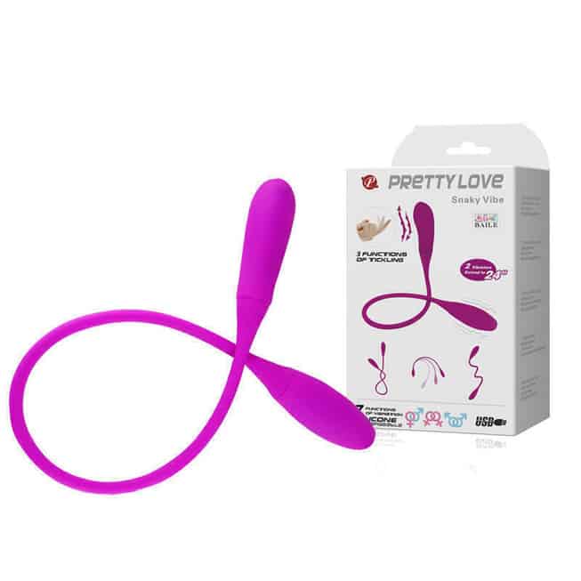 Vibro kích thích kép Pretty Love Snaky Vibe hồng gợi cảm
