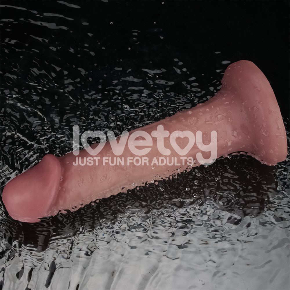 Lovetoy 8'' Đôi Lớp Siêu Mềm Rung Dâm Mê 20cm
