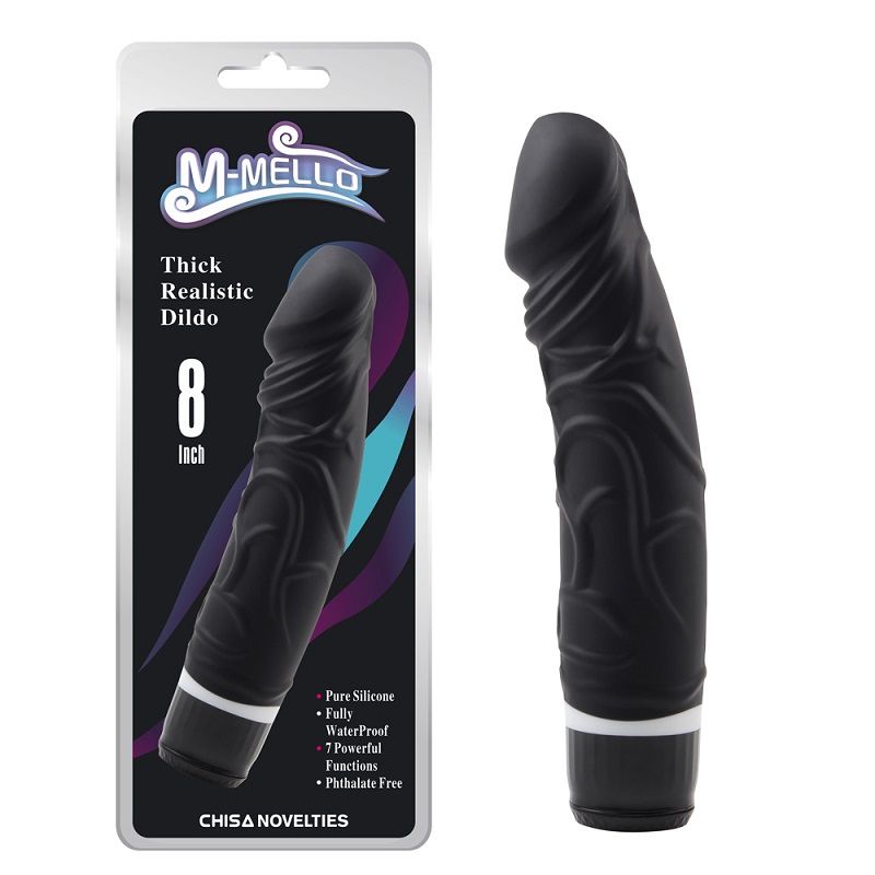 Dildo Chisa Đen 19cm Rung HK Thực Tế Mạnh Mẽ Hấp Dẫn