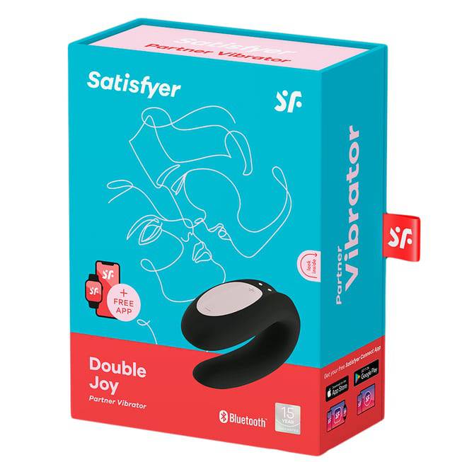 Satisfyer Double Joy Vi Bator Cặp Đôi Đen App