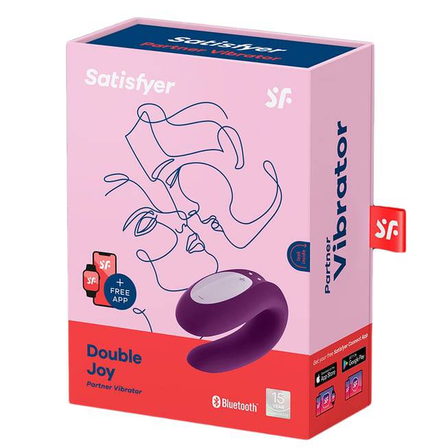 Satisfyer Double Joy вибратор пара фиолетовый app