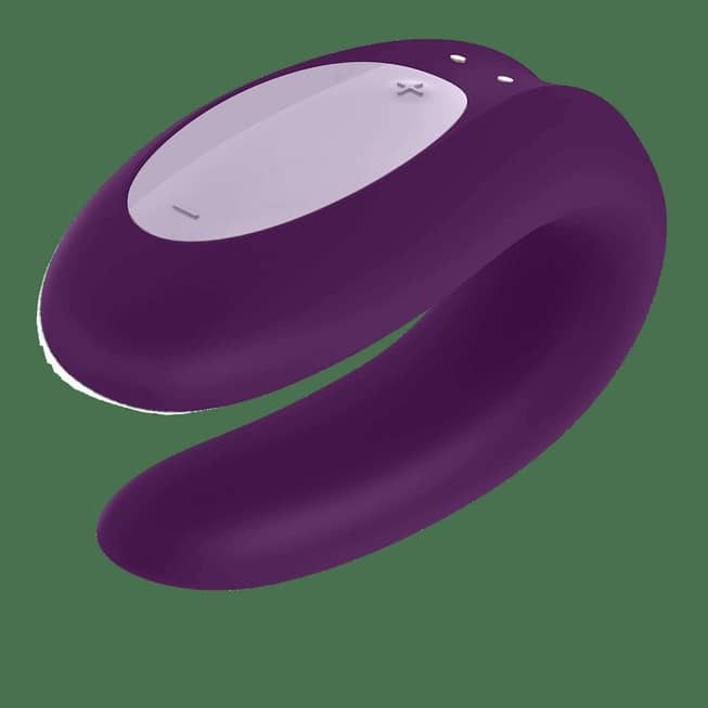 Satisfyer Double Joy вибратор пара фиолетовый app