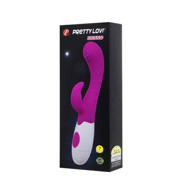 Vibe Thỏ Pretty Love Bruno Hồng 20cm Đa Rung Sướng