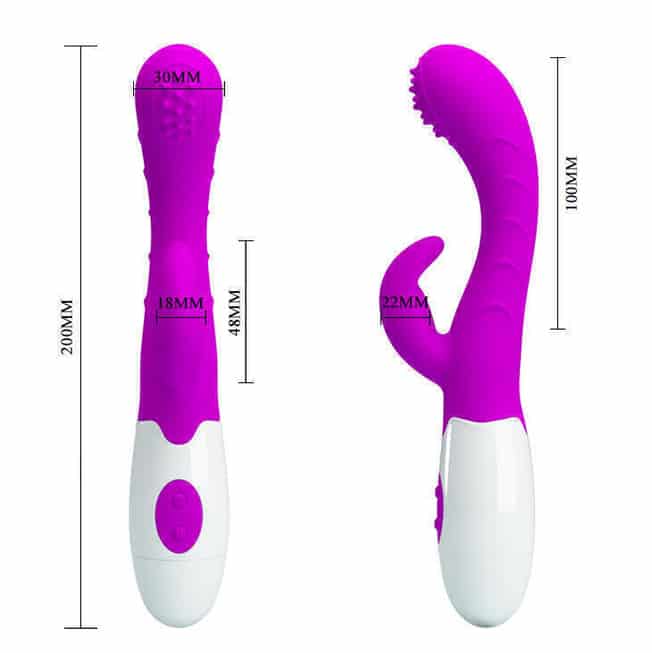 Vibe Thỏ Pretty Love Bruno Hồng 20cm Đa Rung Sướng
