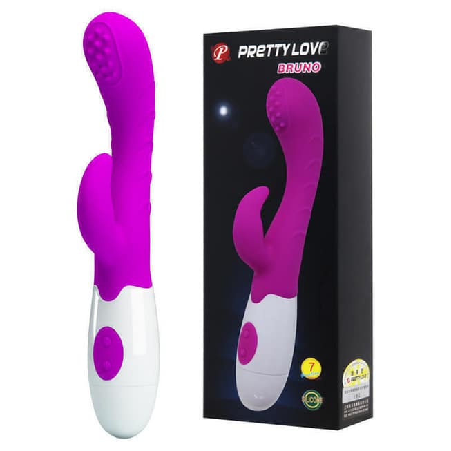 Vibe Thỏ Pretty Love Bruno Hồng 20cm Đa Rung Sướng