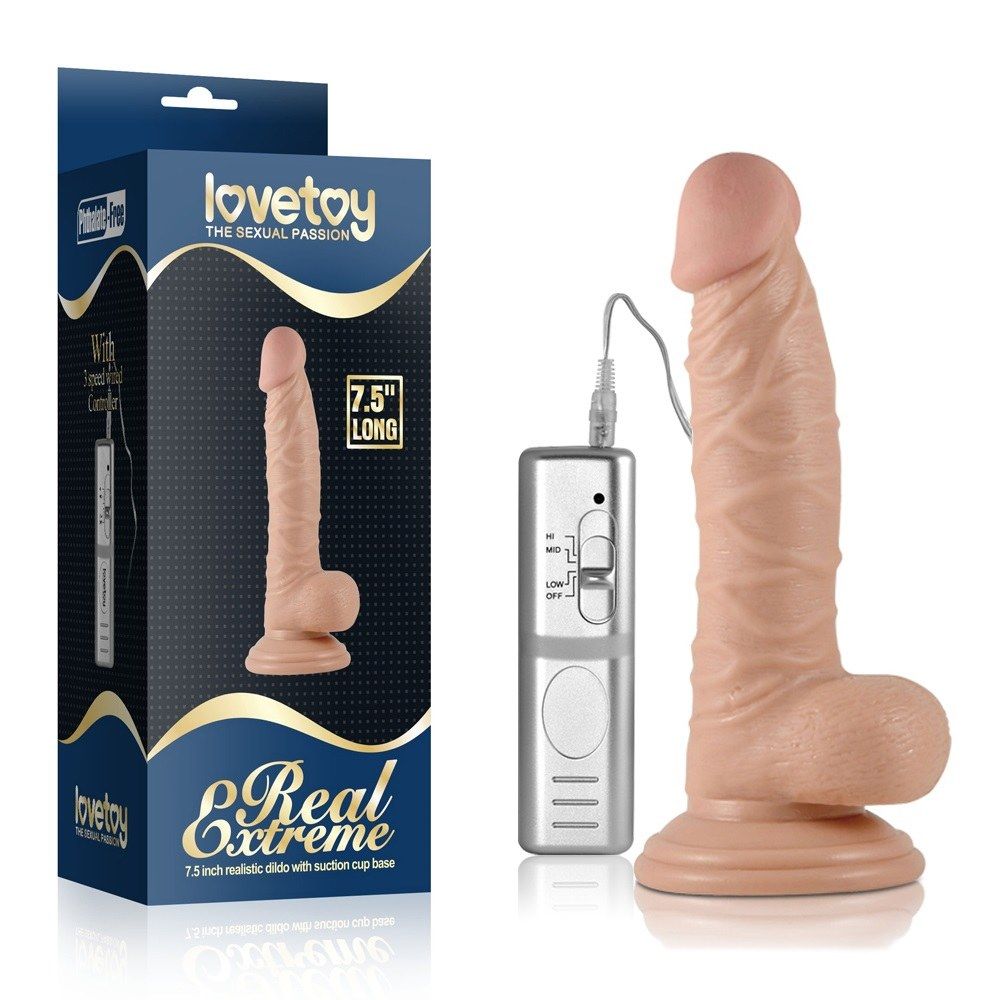 Lovetoy Fake Penis 7.5 Inch Rung Da Thực Tế Màu Sắc