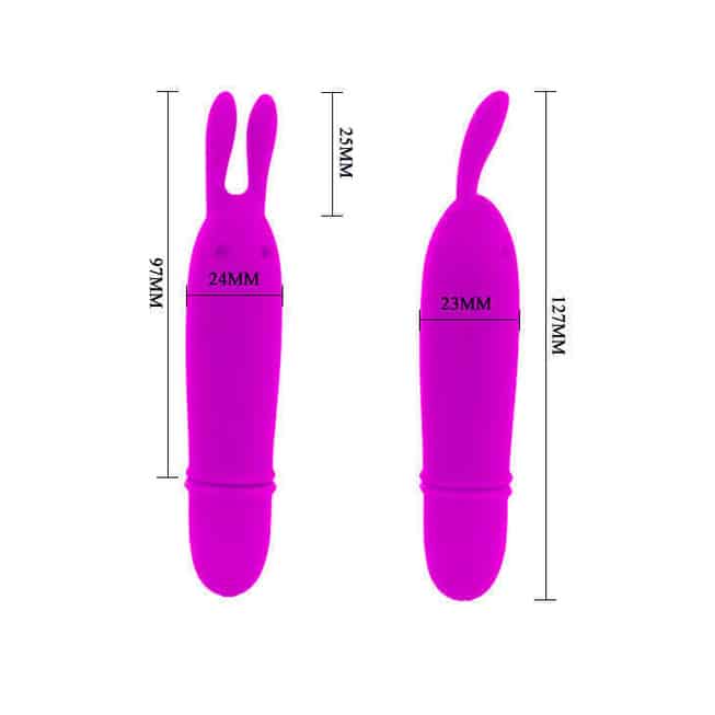 Vibro Thỏ Pretty Love Boyce Fuchsia 12.7cm Đa Năng Mỏng