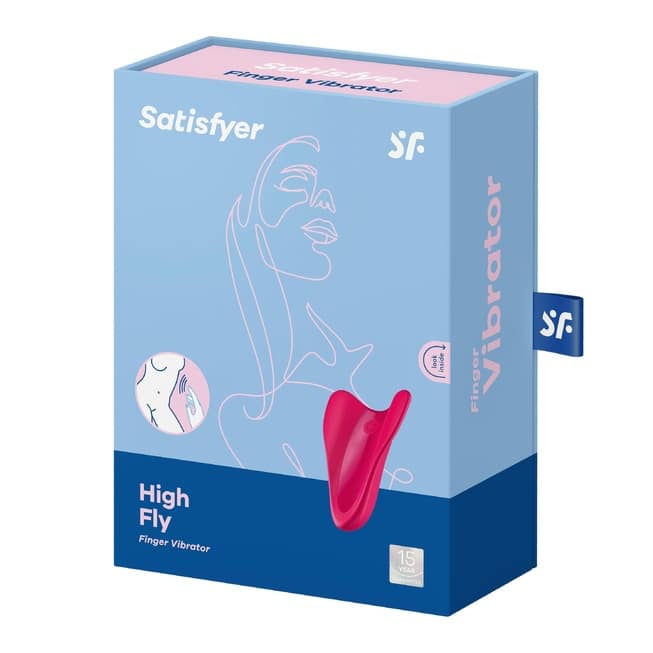 Mini vibrator Satisfyer High Fly đỏ đeo ngón tay
