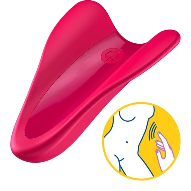 Mini vibrator Satisfyer High Fly đỏ đeo ngón tay