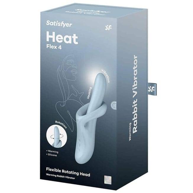 Satisfyer Heat Flex 4 Xanh Rabbit Quay Nóng G-spot