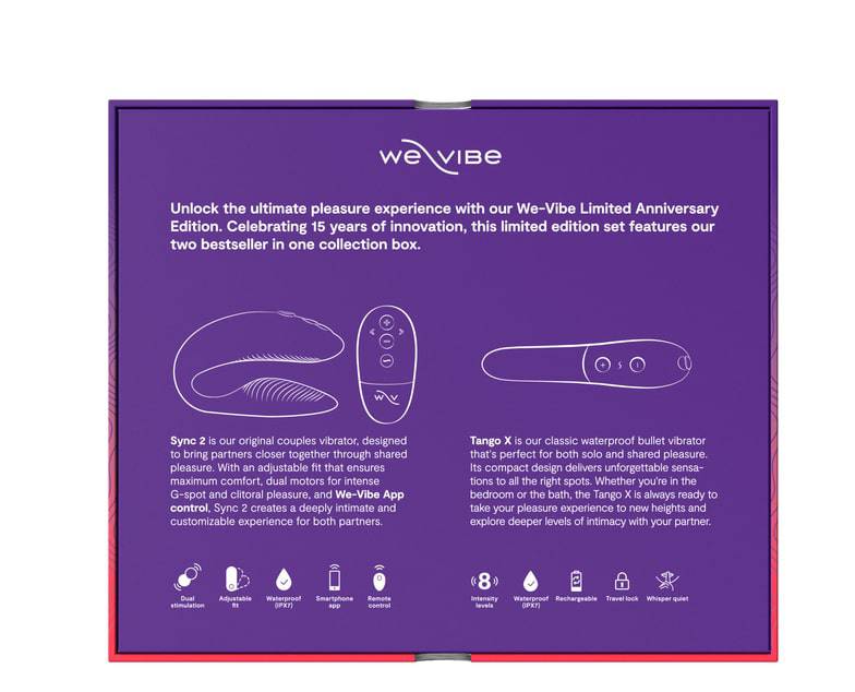 Set We-Vibe Sync Tango X Đen App 15 Năm Đôi Tuyệt
