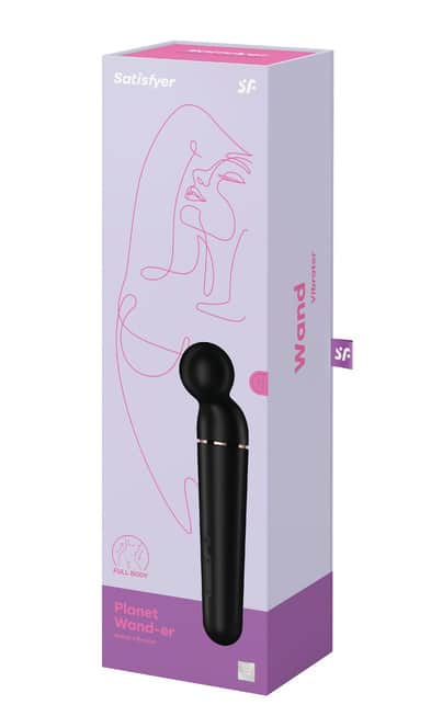 Đầu đũa massage Satisfyer Wand-er đen đa năng mạnh mẽ
