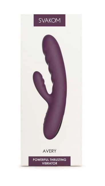 Svakom Avery Rabbit Rung Ma Sát Tím 19.5cm Đa Năng