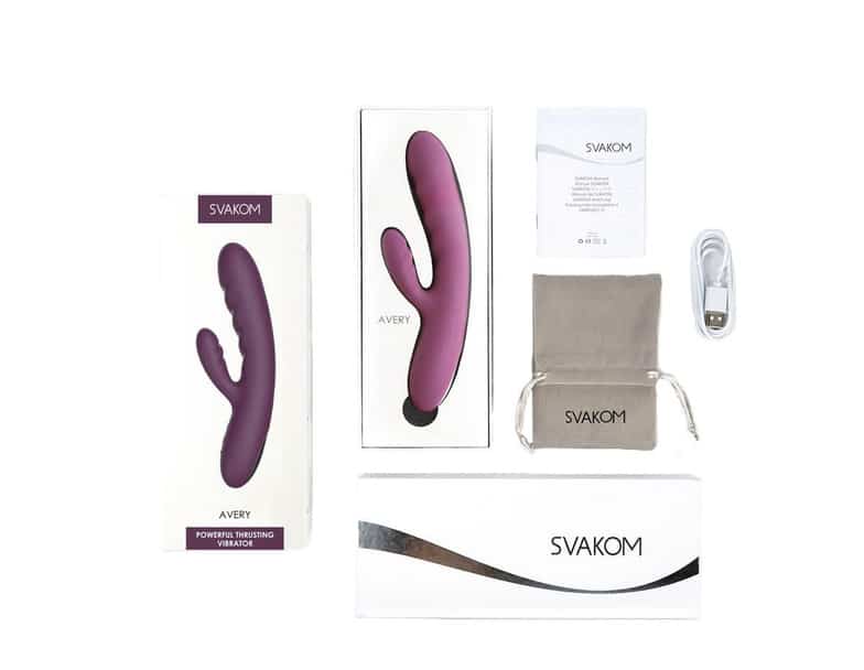 Rabbit Svakom Avery Tím 19.5cm Rung Ma Sát Đa Năng