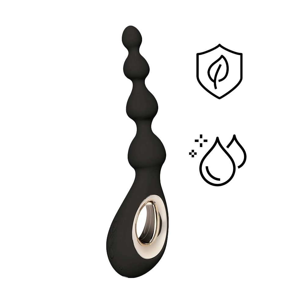 Lelo Soraya Đen 23.4cm Rung Nước An Toàn 12 Tháng