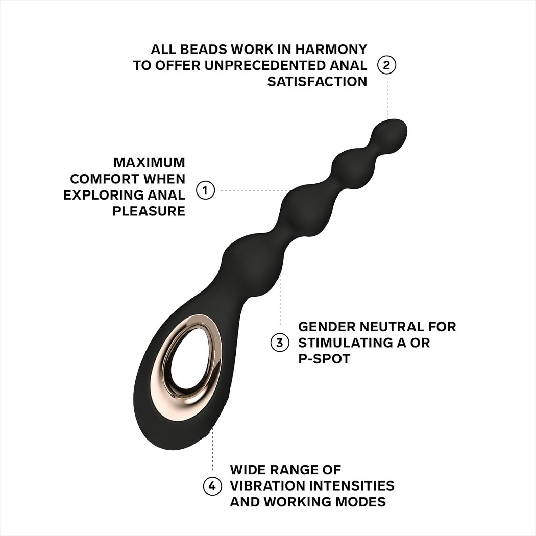 Lelo Soraya Đen 23.4cm Rung Nước An Toàn Cao Cấp