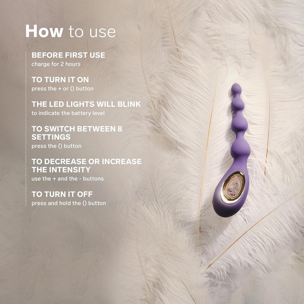 Lelo Soraya Đen 23.4cm Rung Nước An Toàn Cao Cấp