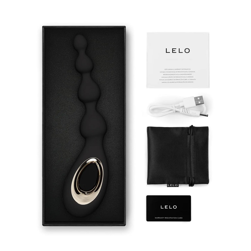 Lelo Soraya Đen 23.4cm Rung Nước An Toàn 12 Tháng