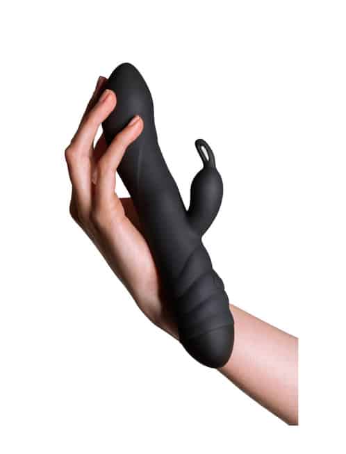 Twister Rabbit Adrien Lastic Xoay Đen Vibrator Siêu Đỉnh