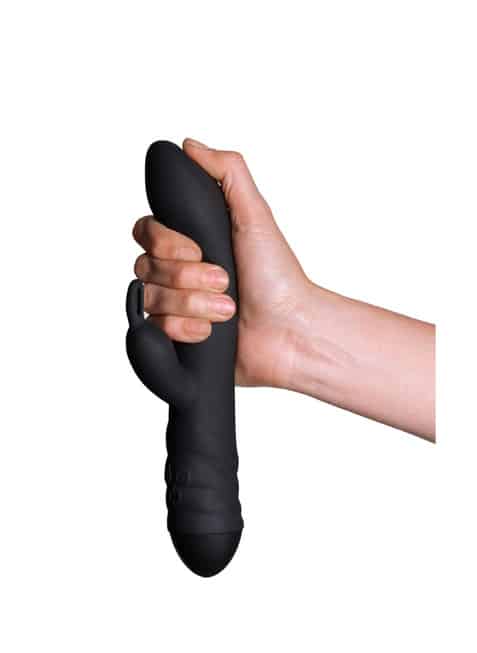 Twister Rabbit Adrien Lastic Xoay Đen Vibrator Siêu Đỉnh