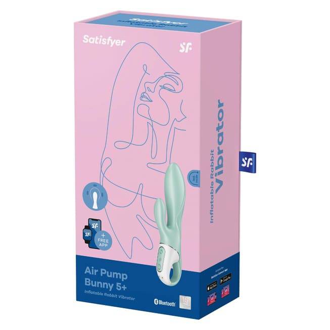 Satisfyer Air Pump Bunny 5+ Viên Ngọc Mятный Mạnh Mẽ