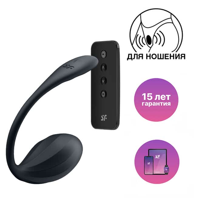Vibro trứng Satisfyer Ribbed Petal Remote Đen 