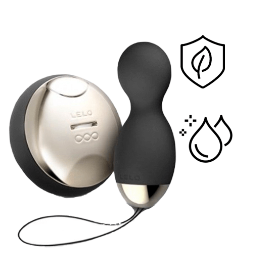 Lelo Hula đen xoay rung remote 9.8cm beads mạnh 