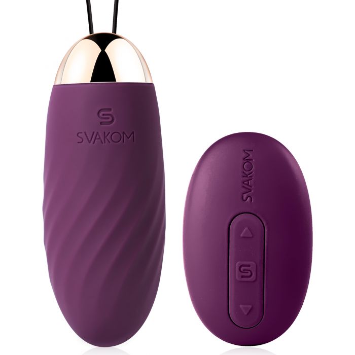Trứng rung SVAKOM Elmer tím remote G-spot clitoris êm ái 