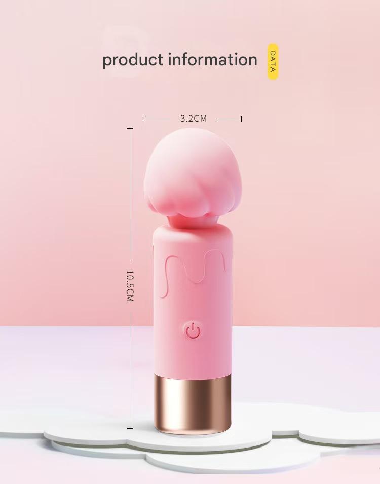 Pink Small Wand Rung Sạc 10 Tần Silicone Xinh Xắn