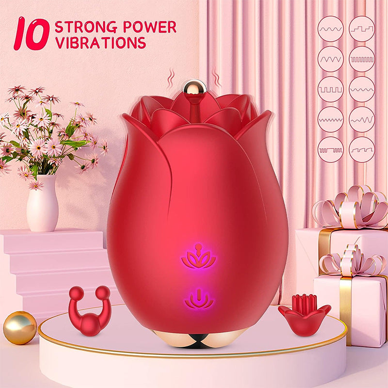 Rose Bud Vibrô Clit Kín Đáo 10 Chế Độ 12000rpm