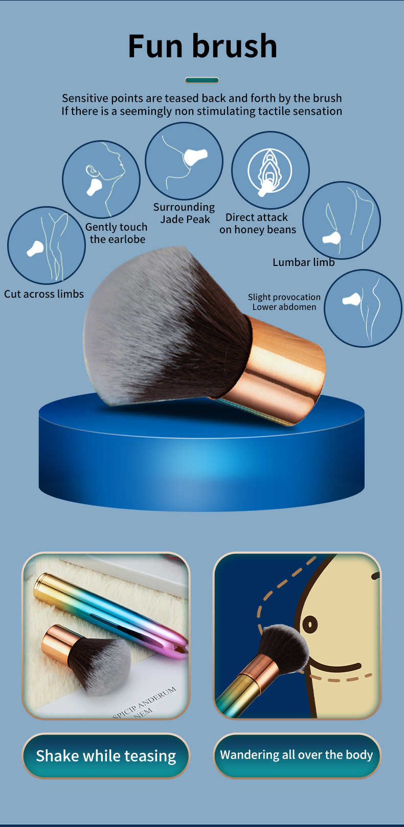 Cọ Rung Đầu Kép G-Spot Âm Hạch Chống Nước