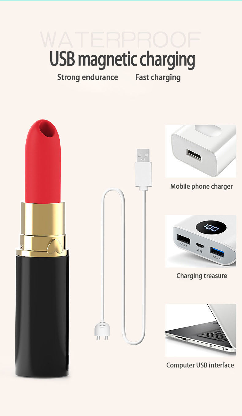 Lipstick Mini Vibrator Rung 7 Mức Bí Mật Tiện Lợi