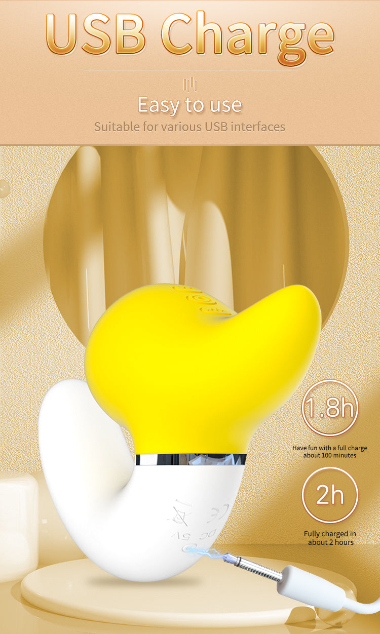 Rung chuối xoay sạc dễ thương biến khoái nhỏ xinh