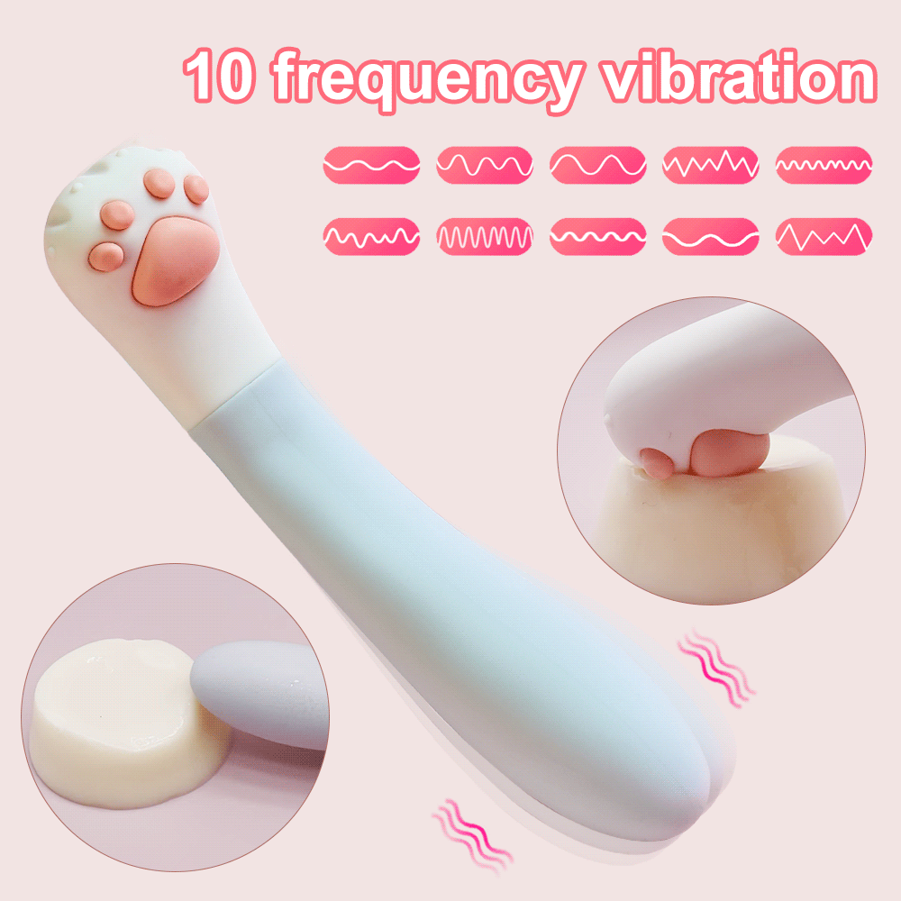 Mini Vibrator Chân Mèo Mềm 10 Tần Kích Thích Cực Sướng
