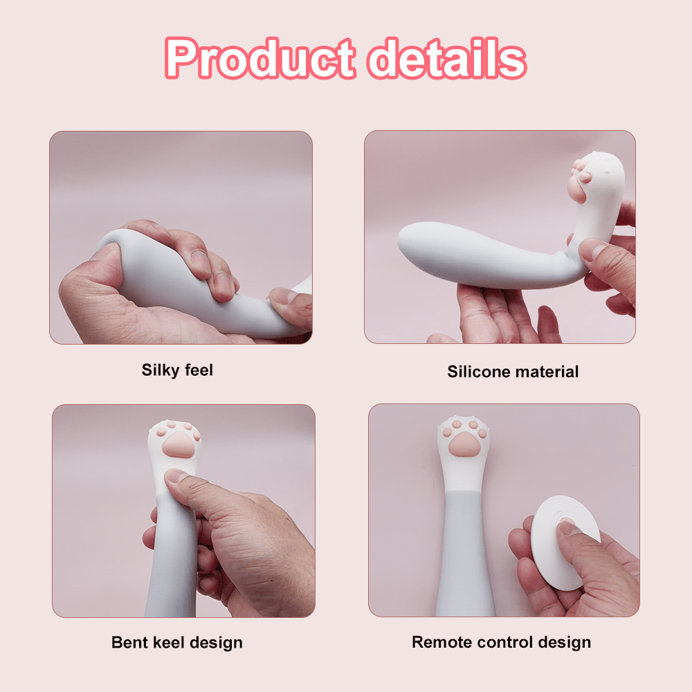 Mini Vibrator Chân Mèo Mềm 10 Tần Kích Thích Cực Sướng