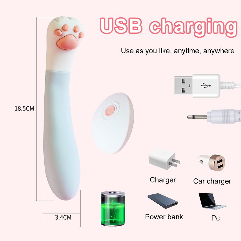Mini Vibrator Chân Mèo Mềm 10 Tần Kích Thích Cực Sướng