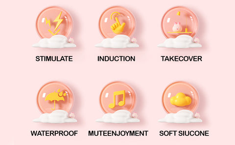 Pig nipple vibrator hồng cute núm vú rung khoái nhanh