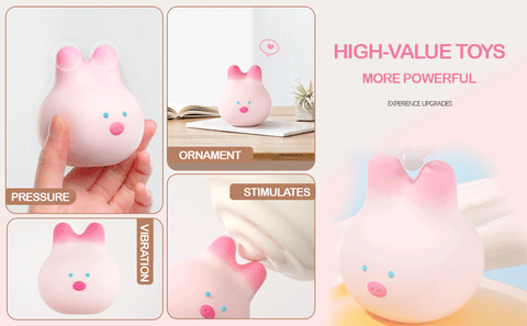 Pig nipple vibrator hồng cute núm vú rung khoái nhanh