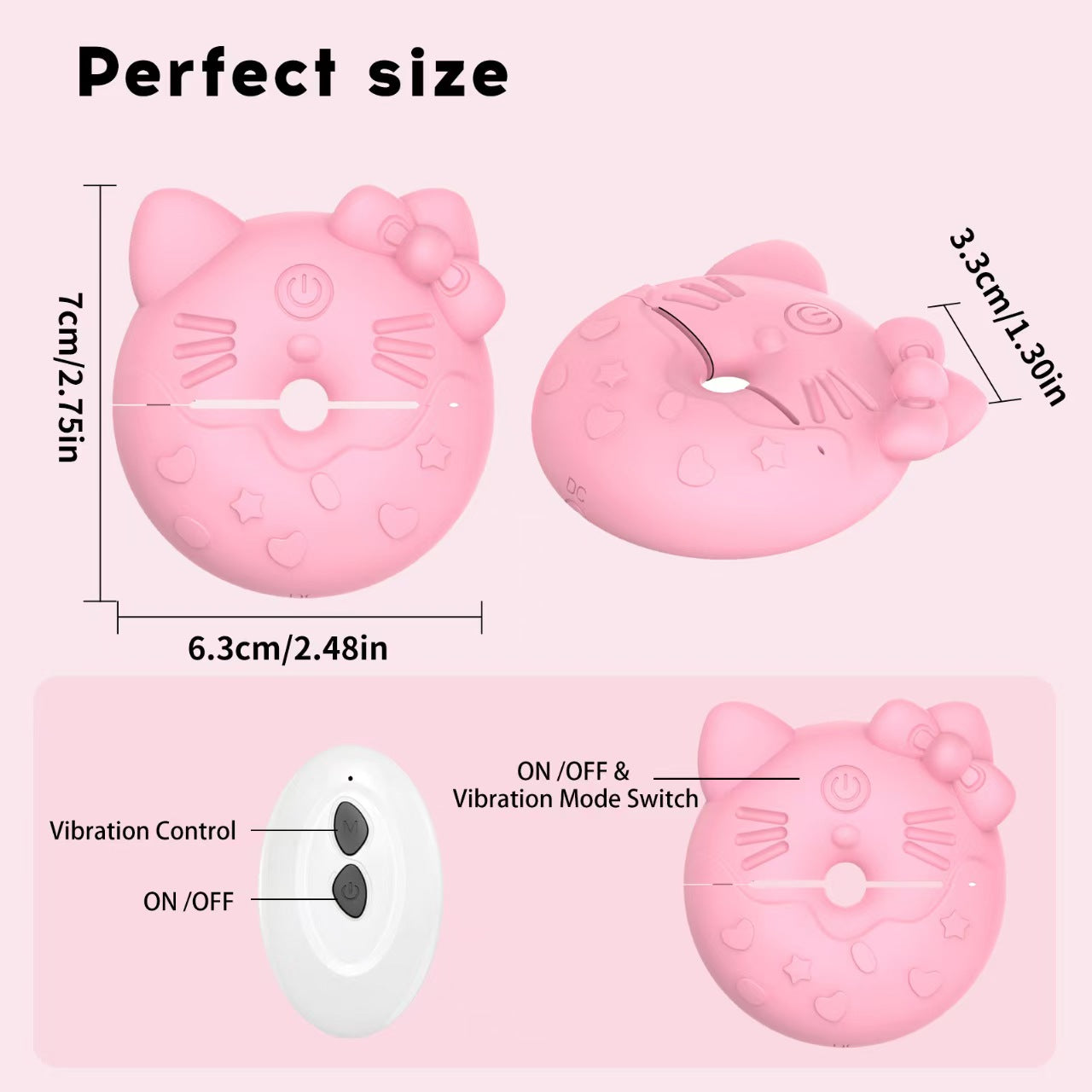 Hello Kitty Rung Núm Vú Hồng Dễ Thương Foreplay Đỉnh