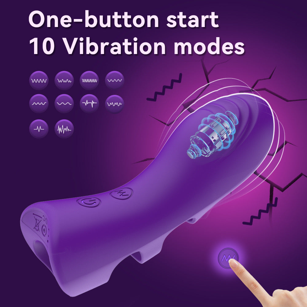 Vibrô ngón tay 10 chế độ kích thích G-spot âm vật