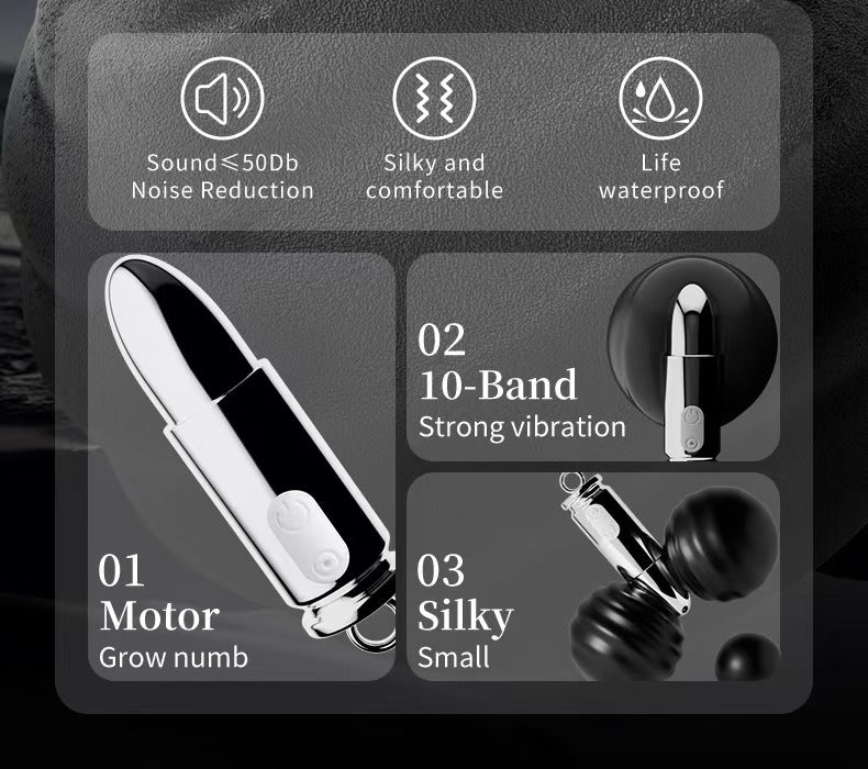 Vòng Cổ Bullet Rung Ẩn Silver Thú Vị Bí Mật