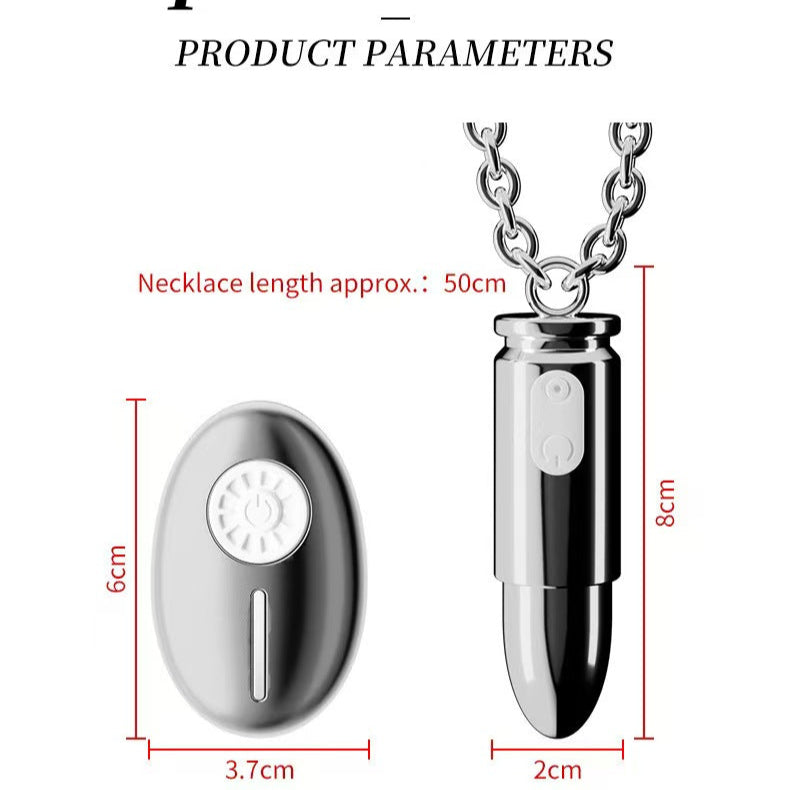 Vòng Cổ Bullet Rung Ẩn Silver Thú Vị Bí Mật