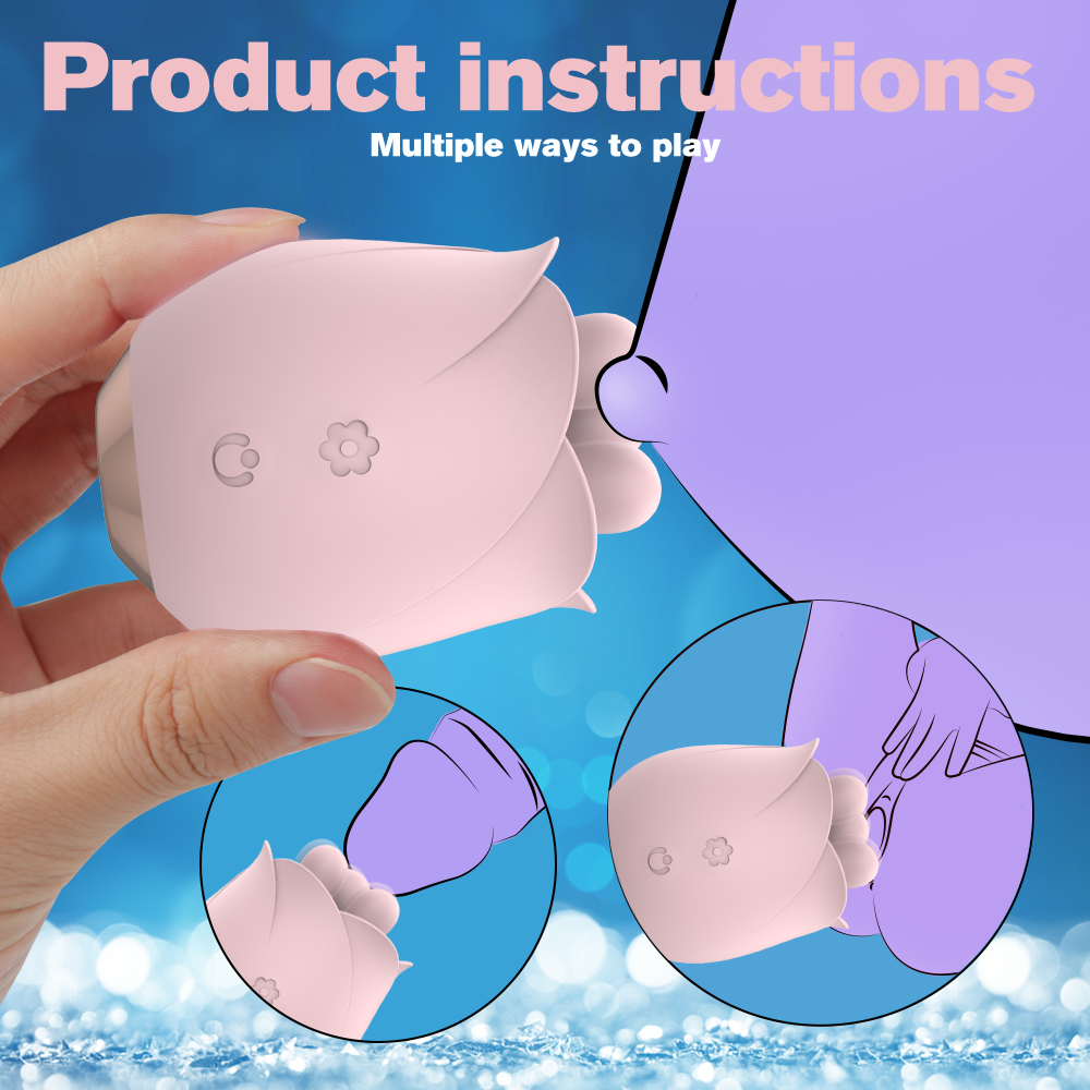 Rose Toy Hồng Rung Quay 9 Chế Độ Mút Âm Hạch Thủy