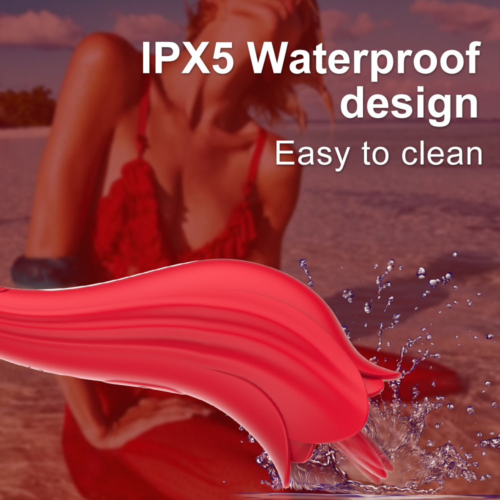 Máy lưỡi rung đỏ mini liếm clit yên tĩnh siêu thật