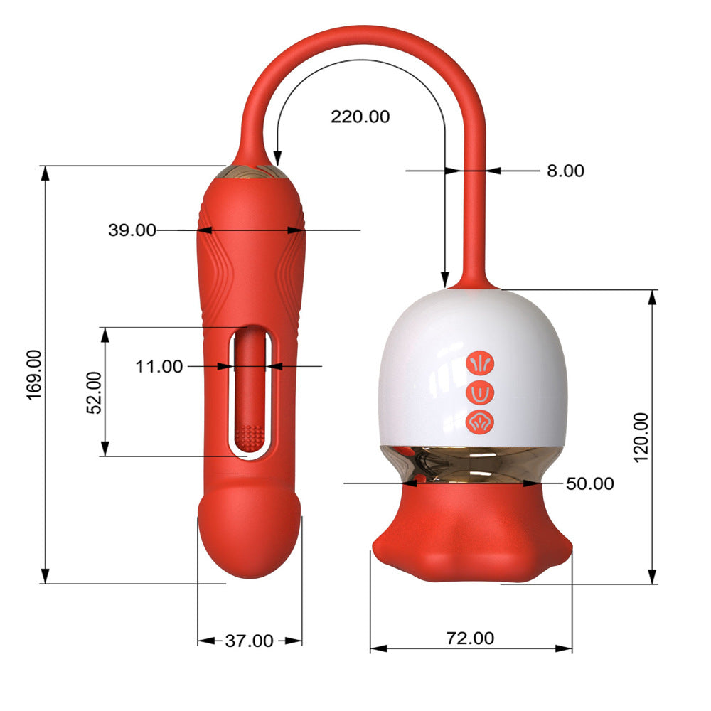 Toyshcool Rose Kiss 2 4in1 Rung Mút Liếm Cực Khoái