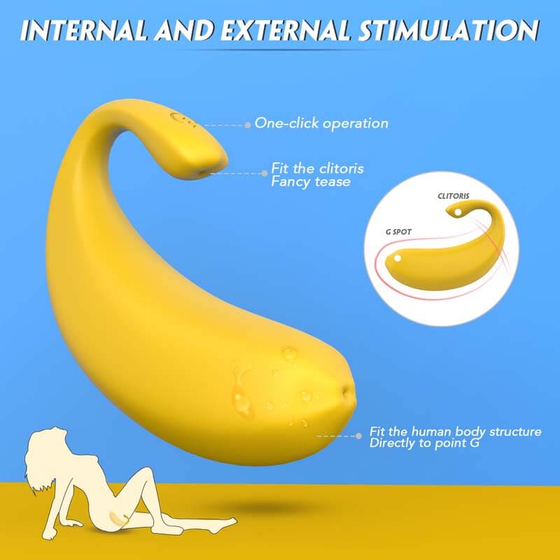 Trứng Rung SHD Chuối Điều Khiển G-Spot Nội Ngoại