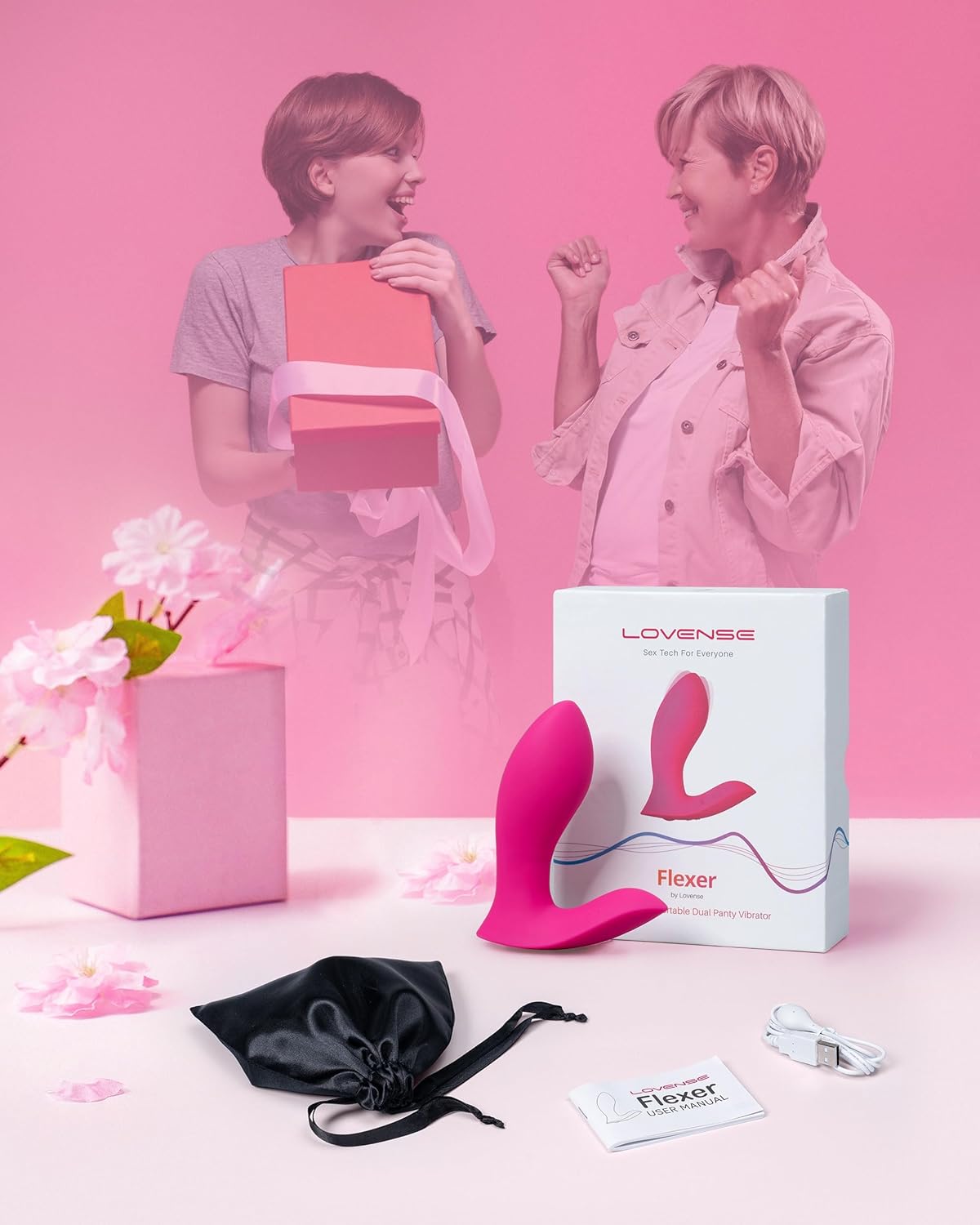 Lovense Flexer Máy Rung G-spot Đeo App Điều Khiển Siêu Thoải Mái