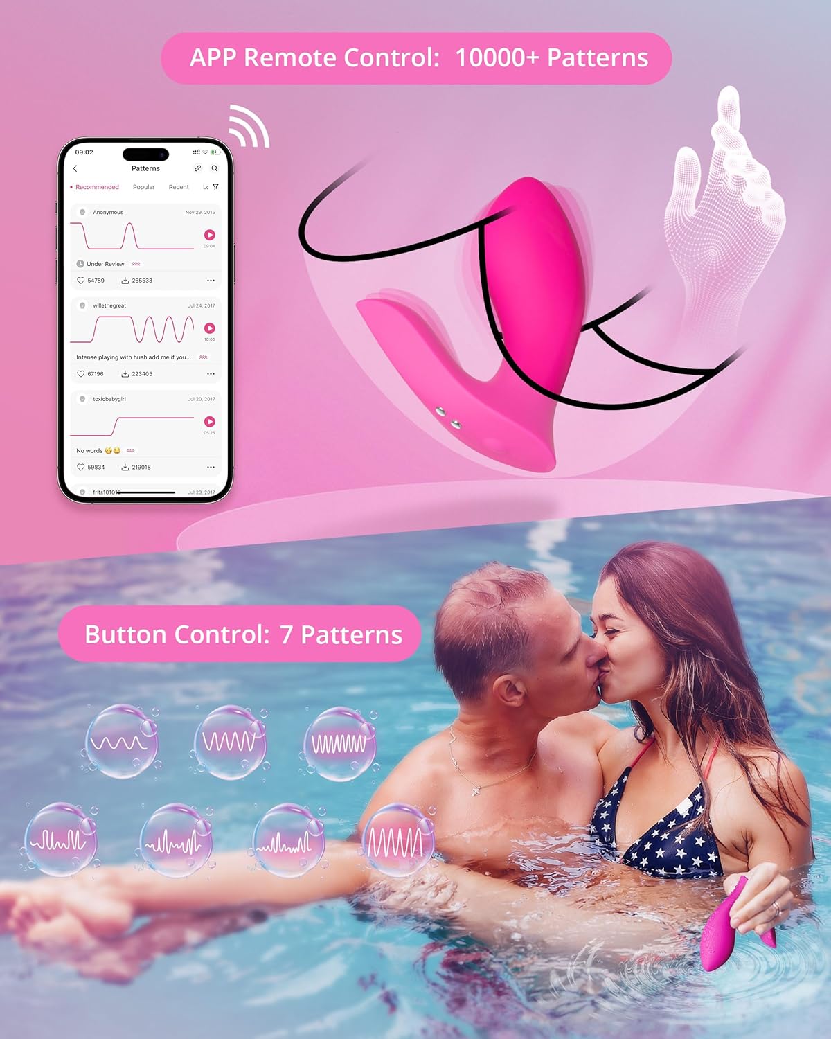 Lovense Flexer Máy Rung G-spot Đeo App Điều Khiển Siêu Thoải Mái