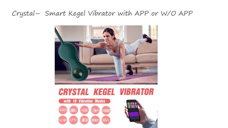 Magic Motion Crystal DUO Kegel App Tạ Rung Tăng Co Bóp